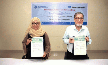 ইস্টার্ন ইউনিভার্সিটি-ইন্টারন্যাশনাল ওপেন ইউনিভার্সিটি মধ্যে সমঝোতা স্মারক স্বাক্ষর