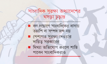 সাংবাদিককে হয়রানি-হুমকিতে ৫ বছরের জেল-জরিমানা