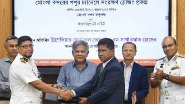 পশুর চ্যানেলে ড্রেজিংয়ে মোংলা বন্দর ও নৌবাহিনীর মধ্যে সমঝোতা