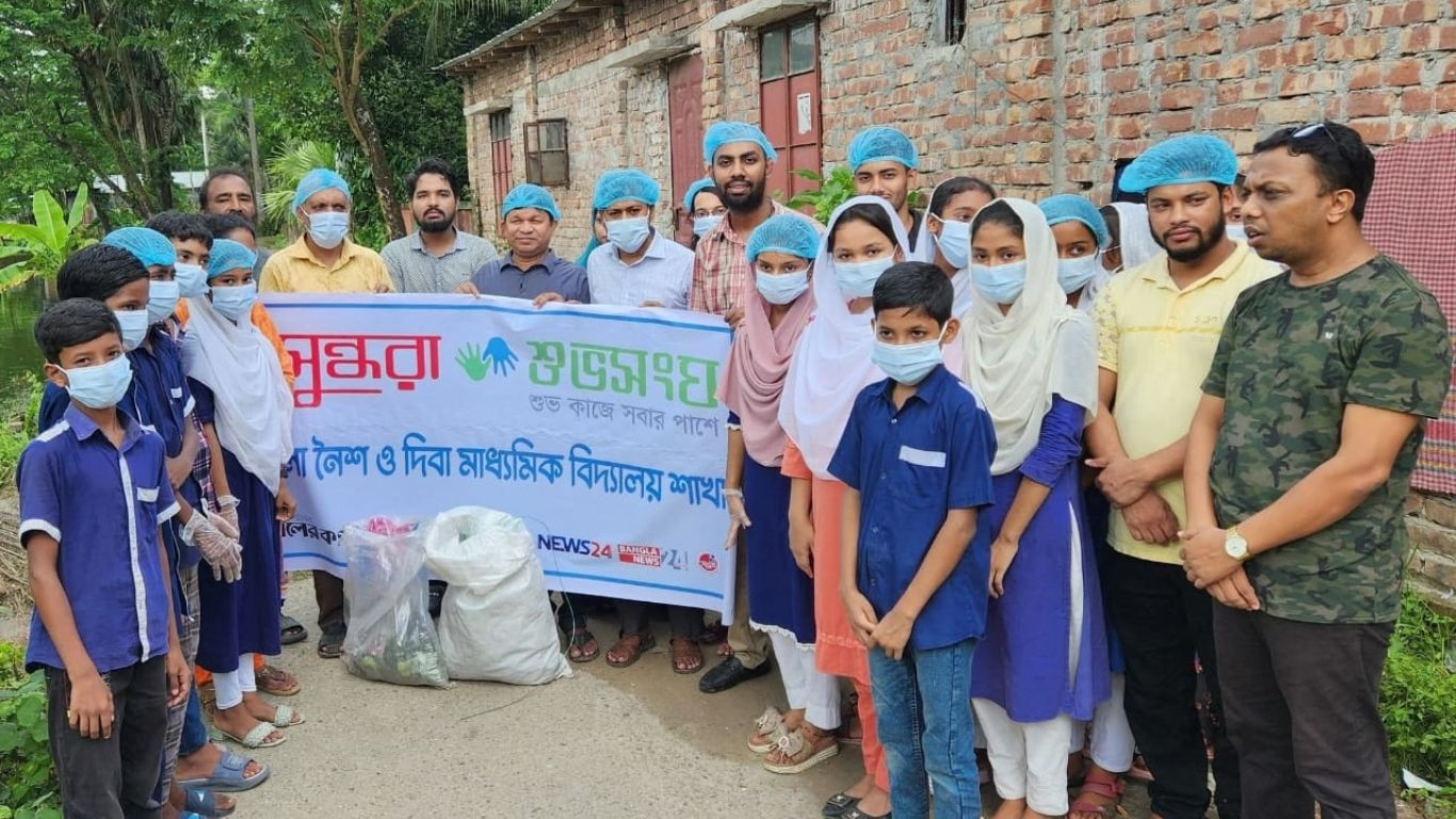 ভোলায় বসুন্ধরা শুভসংঘের আয়োজনে পরিচ্ছন্নতা অভিযান