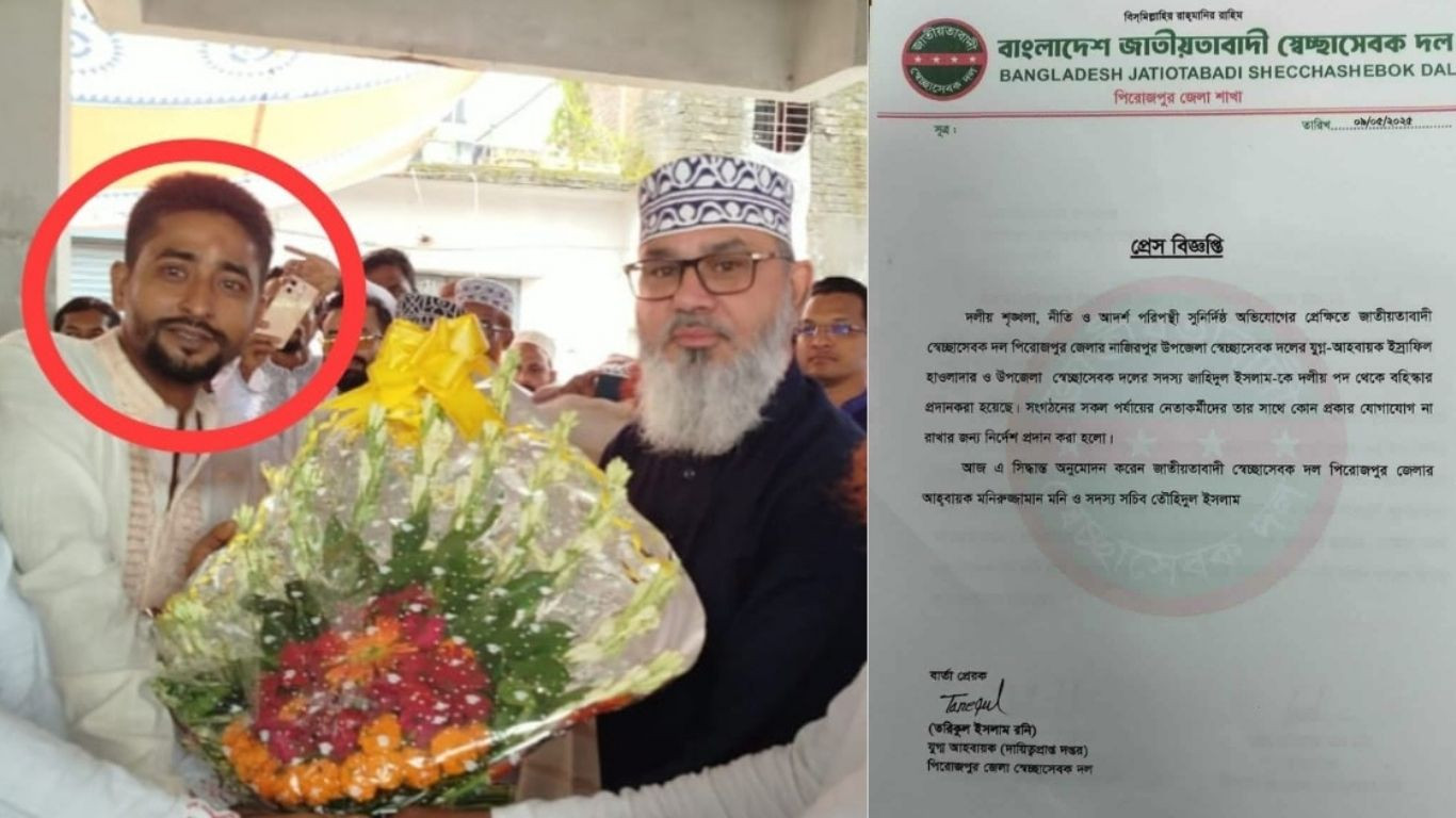 চাঁদাবাজির অভিযোগে বহিষ্কৃত স্বেচ্ছাসেবক দল নেতার জামায়াতে যোগদান