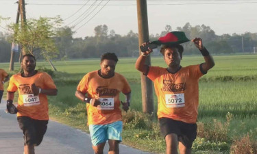নীলফামারীতে  নর্দান হাফ ম্যারাথন দৌড় অনুষ্ঠিত