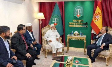 জামায়াত আমিরের সঙ্গে স্প্যানিশ রাষ্ট্রদূতের সৌজন্য সাক্ষাৎ