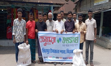 ‘পরিচ্ছন্ন দেশ গড়ি’ স্লোগানে নাজিরপুরে শুভসংঘের পরিচ্ছন্নতা অভিযান