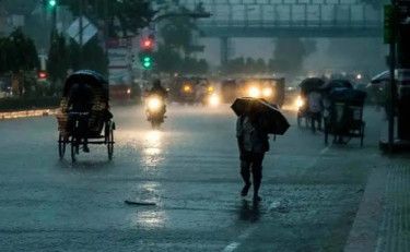 রাজধানীতে মুষলধারে বৃষ্টি, থাকতে পারে দুপুর পর্যন্ত