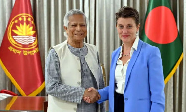 প্রধান উপদেষ্টার সঙ্গে জাতিসংঘের গোয়েন লুইসের বিদায়ী সাক্ষাৎ