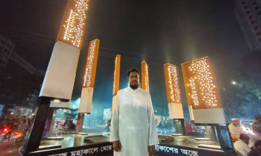 আবরার ফাহাদ স্মৃতি স্মরণে আগ্রাসনবিরোধী আট স্তম্ভ উদ্বোধন