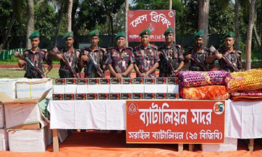 বিজয়নগরে বিজিবির অভিযান, সাড়ে ১২ কোটি টাকার চোরাচালান জব্দ