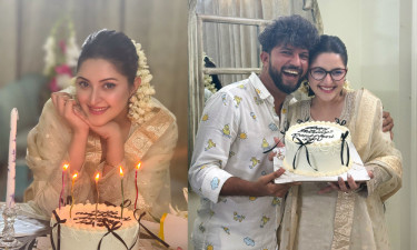 জন্মদিনের আগেই কেক কেটে উদযাপন, পরীমনির পাশে কে এই অর্ক?