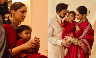 দীপাবলির দিনে মেয়েকে প্রকাশ্যে আনলেন দীপিকা