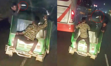 চলন্ত সিএনজি ছিনতাই চেষ্টা, চালককে ছুরিকাঘাতের ভিডিও ভাইরাল