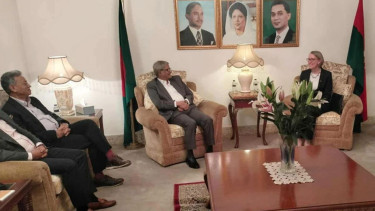 মির্জা ফখরুলের সঙ্গে সারাহ কুকের সাক্ষাৎ