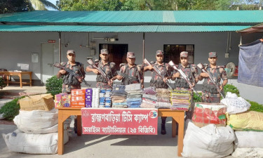 কুমিল্লা-ব্রাহ্মণবাড়িয়া সীমান্ত থেকে দেড় কোটি টাকার ভারতীয় পণ্য জব্দ