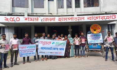 বাগেরহাটে ডেঙ্গু সচেতনতায় বসুন্ধরা শুভসংঘের মাইকিং ও লিফলেট বিতরণ