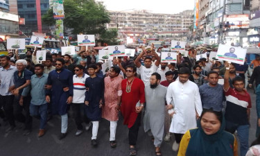 নিবন্ধন ও ‘শাপলা কলি’ প্রতীক পাওয়ায় এনসিপির আনন্দ মিছিল