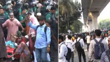 প্রাথমিক শিক্ষকদের পদযাত্রায় পুলিশের বাধা, সাউন্ড গ্রেনেড-জলকামান ব্যবহার