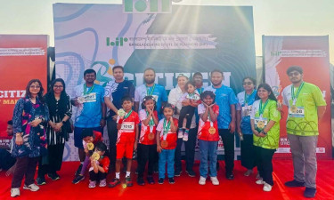 হাতিরঝিলে টেকসই নগর ও জনবসতির জন্য হাফ ম্যারাথন উৎসব অনুষ্ঠিত