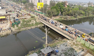 গল্লামারী সেতু নির্মাণে শঙ্কা, জনদুর্ভোগ চরমে