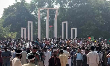 শহীদ মিনারে টানা অবস্থানে শিক্ষকরা, দুই উপদেষ্টার পদত্যাগ দাবি