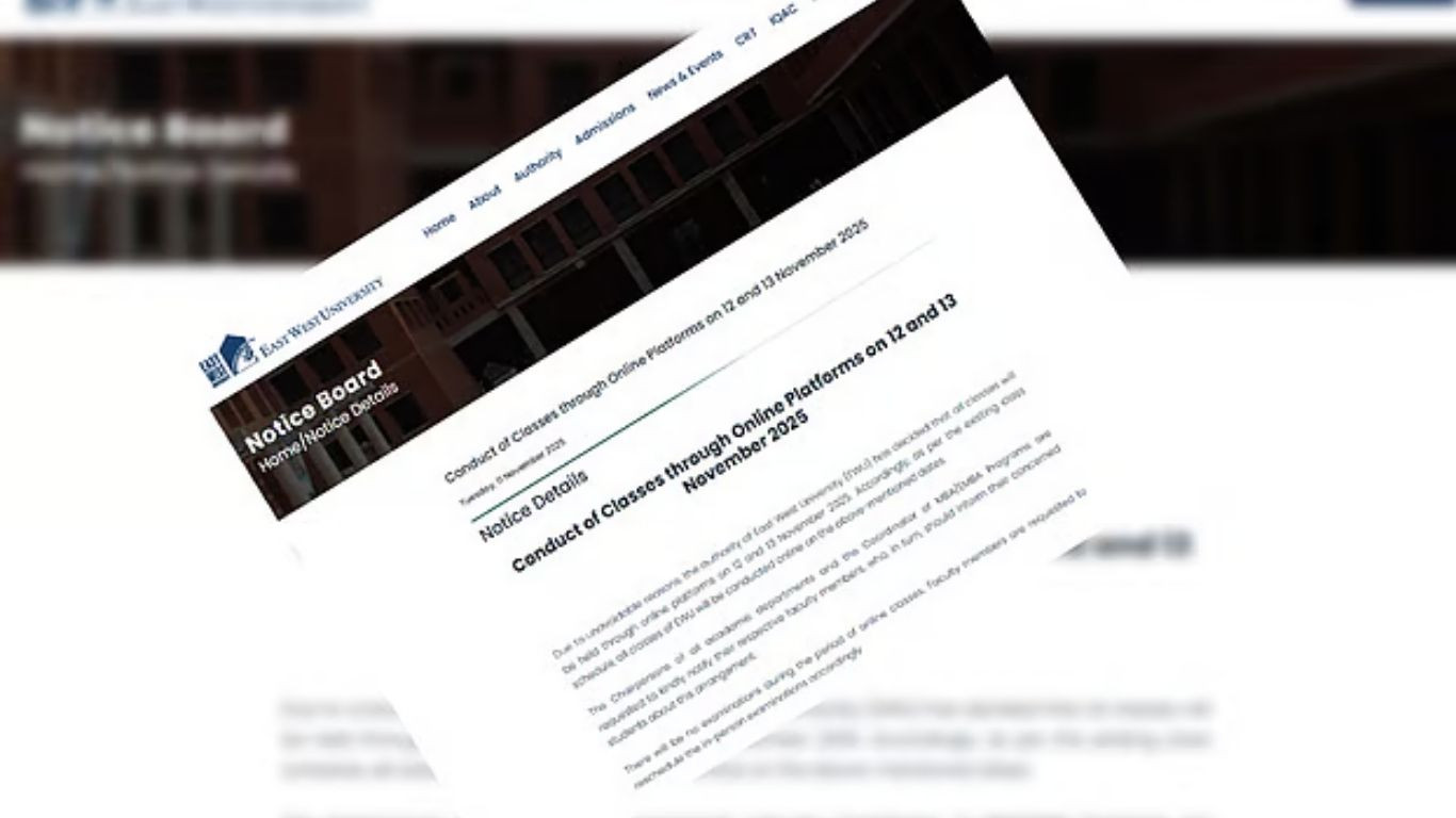 ১৩ নভেম্বর ঘিরে আতঙ্ক: অনলাইনে ক্লাস নেওয়ার সিদ্ধান্ত বিভিন্ন বেসরকারি স্কুল-বিশ্ববিদ্যালয়ের