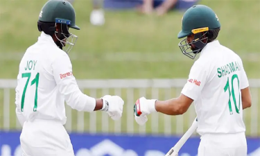 সাদমান-জয়ের ব্যাটে বড় সংগ্রহের পথে বাংলাদেশ