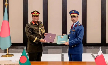 বাংলাদেশ-কাতার সশস্ত্র বাহিনীর প্রেষণ চুক্তি স্বাক্ষর